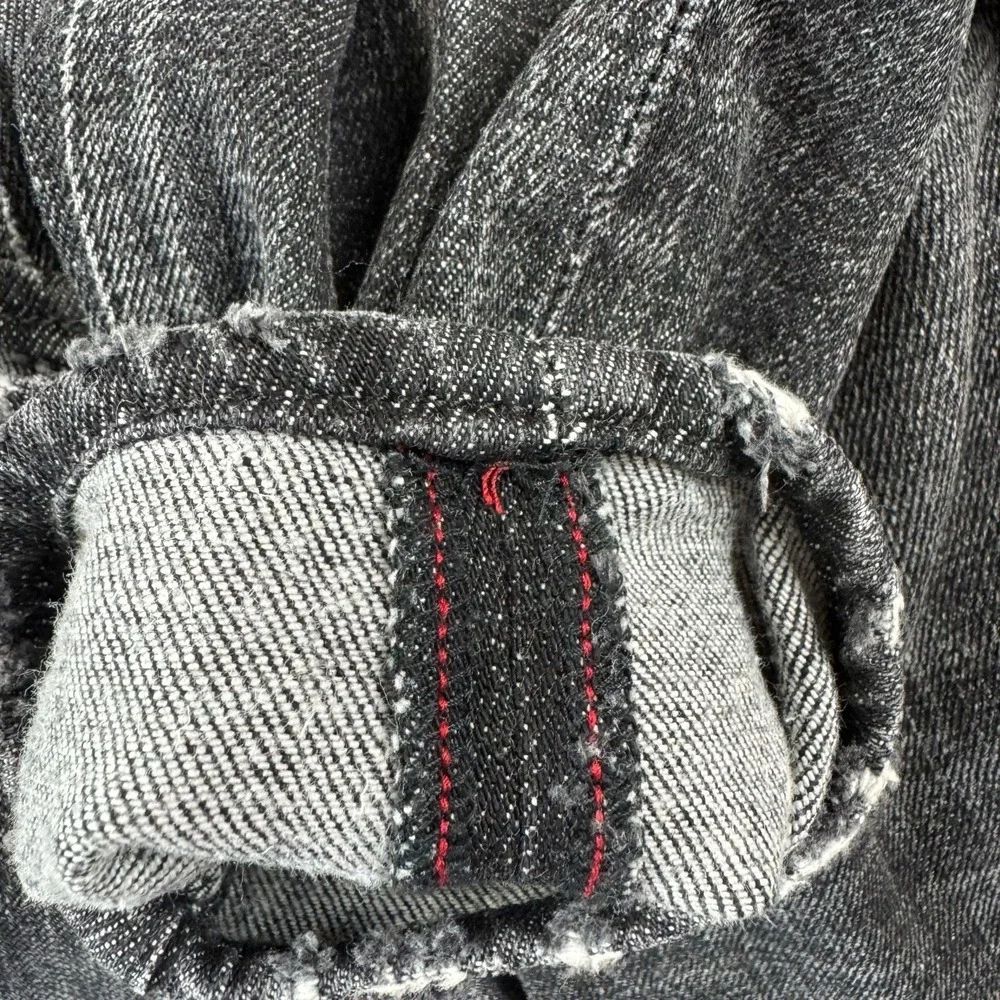 Moussy Vintage‎ Prichard Straight in Faded Black Japanese Selvedge Denim Sz 25
